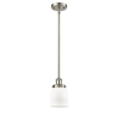 Bell - 1 Light Stem Hung Mini Pendant In Industrial Style-10 Inches Tall and 5 Inches Wide