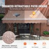 VEVOR Manual Retractable Awning, 10 x 8 ft Outdoor Patio Awning Retractable Sun Shade,Polyester Patio Door Window Awning Sunshade Shelter - 3 of 4