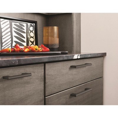 Matte Black 3-3/4 Inch Modern Bar Cabinet Pull