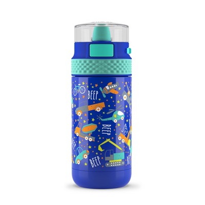 Lightning Bolts Aqua Kids Insulated Stainless Steel Water Bottle with Straw  + Reviews