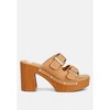 Sarai Buckle Straps High Block Heel Women Mules - 2 of 4