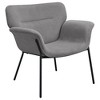 Fabric Upholstered Accent Chair with Flared Arms, Plush Cushioning and Metal Legs for Living Room - 2 of 4
