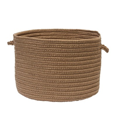 Colonial Mills BR83 18 by 18 by 12-Inch Boca Raton Solid Storage Basket, Cashew