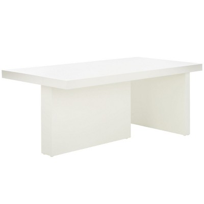 Assana White Rectangular Pinewood Coffee Table