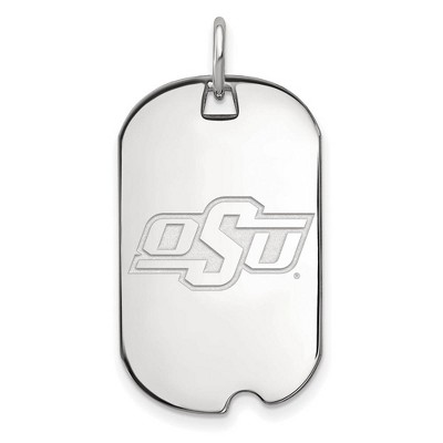 Black Bow Jewelry 14k White Gold Oklahoma State Cowboys NCAA Pendant