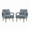 CAVINAS Upholstered Accent Chair with Armrest and Soft Cushion,Modern Chenille Arm Chairs for Bedroom,Reading Room,1PC/2PC - 2 of 4