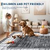 Acekool Checkered Area Rug, Washable Non-Slip Modern Low Pile Soft Rug for Living Room Bedroom Office Dining Room, Neutral Accent - 4 of 4