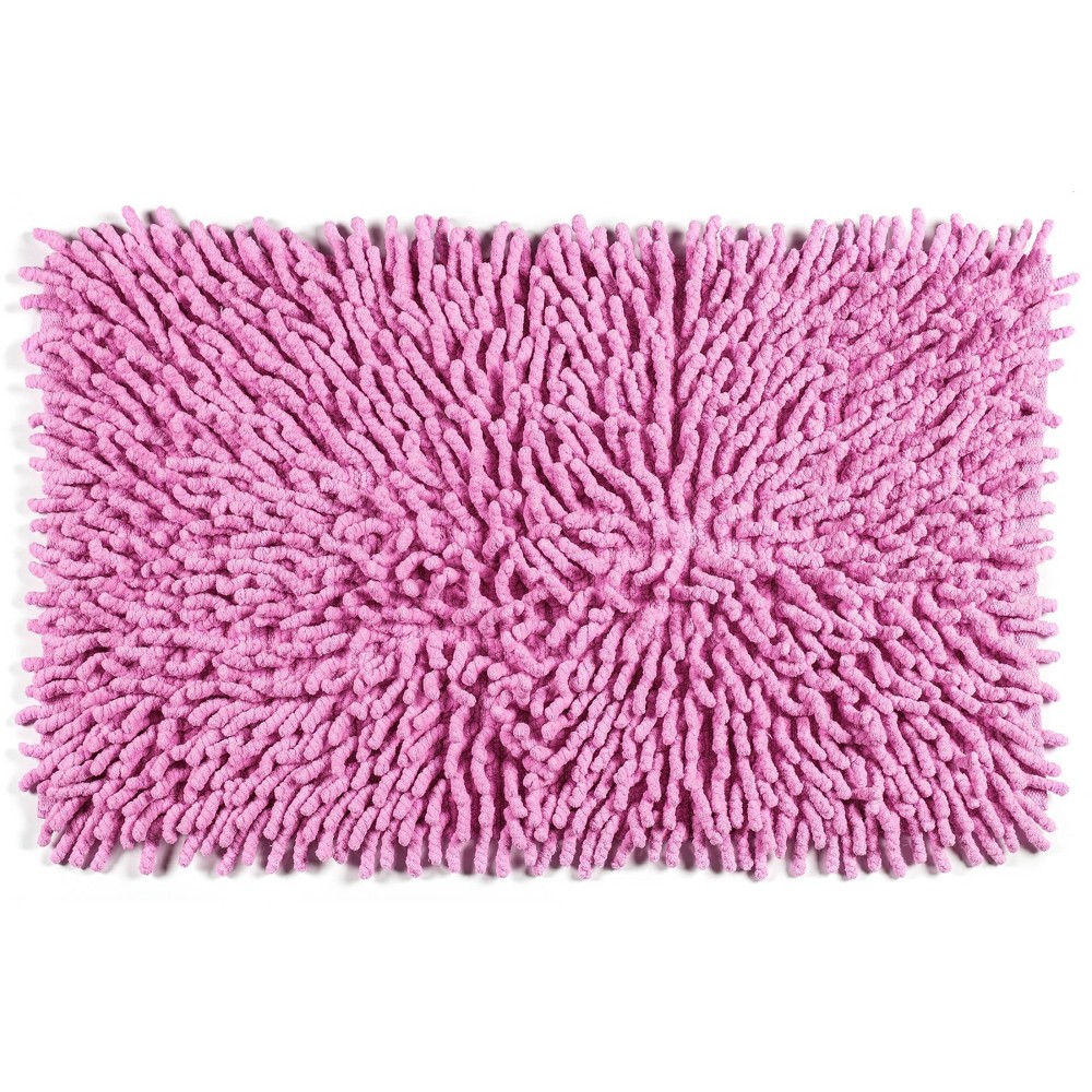 Photos - Bath Mat Chenille Basics Bath Rug Pink - Cassadecor