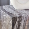 Kumasinova 19.7"H Modern End Table with Stone Texture,Chic Sofa Side Table for Living Room,Premium MDF Accent End Table with Anti-Slip Feet - 4 of 4