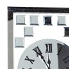 42"x13" Glass Beveled Mirrored Wall Clock Silver - Olivia & May - 3 of 4