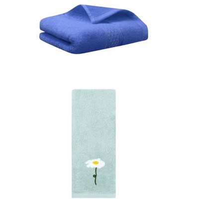 REGALWOVEN Cotton Soft Absorbent Decorative Hand Towel Set for Bathroom 13" x 30" 2 Pcs