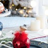 NAYSAYE Party Decoration and Accessories Set of 6 Glass Christmas Ball Ornaments for Christmas Tree Decorations, Red, 3.9"*3.9"*0.09" - 4 of 4