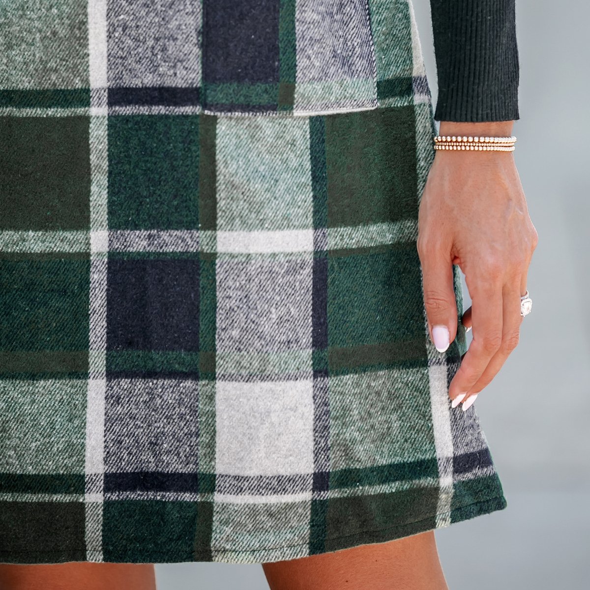 Женские платья Cupshe Women's Plaid V-Neck Mini Pinafore Dress-S-Green — фото 6