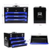VASIP 20'' Portable 3-Drawer Steel Toolbox, 4 Layers of Tools with Metal Latches, with Top Storage Tray and carrying Handle, Tool Storage - 2 of 4