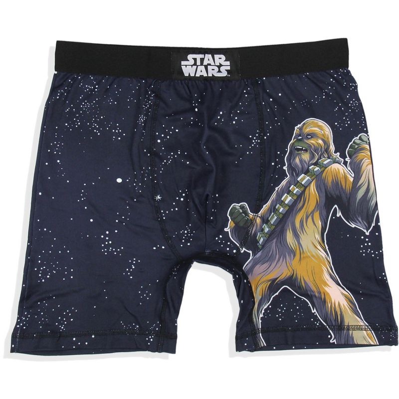 Star Wars Mens' 2 Pack Chewbacca Boxers Underwear Boxer Briefs Black, 4 of 5
