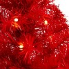 2ft. Red Artificial Christmas Tree with 35 LED Lights & 72 Branches – Festive Holiday X-Mas Accent - 3 of 4