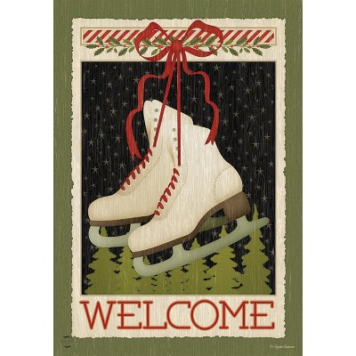 Briarwood Lane Winter Ice Skates House Flag Primitive Welcome 28"
