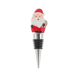 Unique Bargains Santa Claus Bottle Stopper Zinc Alloy Resin Silicone 1 Pc - 1 of 3
