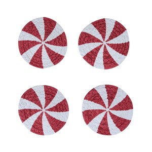 Split P Peppermint Candy Braided Coasters Set Of 4 - 1 of 4