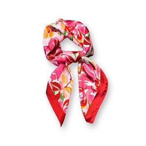 Anna-Kaci Women's Abstract Floral Scarf with Vibrant Watercolor Print 27×27 Inches - 1 of 4