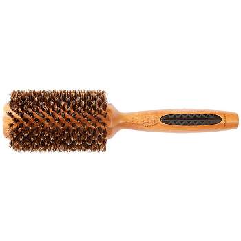 Bass Brushes Straighten & Curl Hair Brush Premium Bamboo Handle Round Brush with 100% Pure Bass Premium Select Firm Natural Boar Bristles Large Large