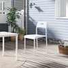 Dining Chairs, Stackable Modern Kitchen Chairs, Plastic Dining Room Chair with Metal Legs, Easy Assembly, Waterproof & Stain-Resistant - 4 of 4