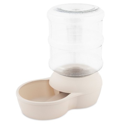 Photo 1 of Aspen Pet Lebistro Indoor Plastic Automatic Water Station Dispenser Bowl For Dogs, Cats, Rabbits, & Small Animals, Bleached Linen, 4 Gallon (Large)