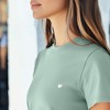 Dalix Lil Heart Face Embroidered Lightweight Relaxed Jersey Tee Summer Cute Short Sleeve T Shirt Womens - 4 of 4