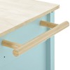 Kumasinova 54" Kitchen Cart with Solid Wood Top&Locking Wheels,Kitchen Island with 4-Door Cabinet&2 Drawers,Rolling Cart withSpice Rack&Towel Rack - 4 of 4