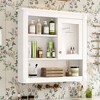 MAYEERTY 32" Bathroom Wall Cabinet with Mirror Wall Mounted Medicine Cabinet with 4 Shelves for Bathroom White - 4 of 4