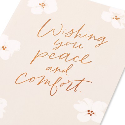 &#39;Peace and Comfort&#39; Sympathy Card