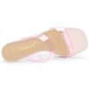 Allegra K Women's Colorful Straps Clear Chunky High Heels Slides Sandals - 4 of 4