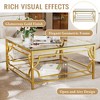 CAVINAS Retro Wooden Side Table Round Coffee Table with Storage and Sliding Door, End Table for Living Room, Bedroom - 3 of 4