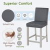 Dsvimoy Counter and Bar Stool Set of 4 Padded Seat Chairs for Dining Room and Kitchen, Gray, 38"*20.5"*20" - 4 of 4