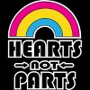 Adult Design By Humans Hearts Not Parts Pride By TheRandom T-Shirt - image 2 of 2