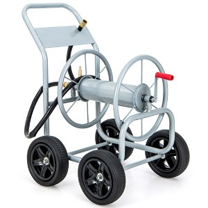 Costway Garden Hose Reel Cart Holds 330ft of 3/4''or 5/8'' Hose 400ft of 1/2'' Hose Grey - 1 of 4