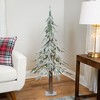 Northlight Pre-Lit Alpine Flocked Artificial Christmas Tree - 4' - Clear LED Lights - 2 of 4