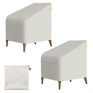 Unique Bargains 600D Oxford Waterproof Lawn Patio Chair Cover 2 Pcs - 1 of 3