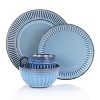 Gibson Elite Mendocino 16 Piece Stoneware Dinnerware Set in Blue - 2 of 4