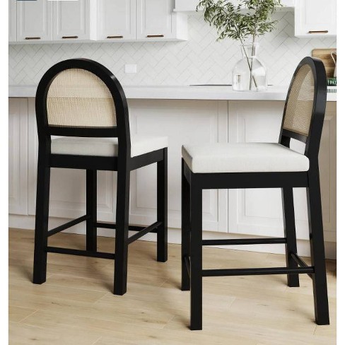 Nathan James Set of 2 Bailey Boucle Counter Height Barstools - image 1 of 4