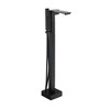 CASAINC 1-Handle Floor Mount Freestanding Tub Faucet with Square Handheld Shower in Brushed Nickel - 3 of 4