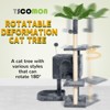 Modern Multicoloured Rotatable Deformation Soft Plush Cat Tree Pet Tower with Scratching Post and Hanging Ball - 3 of 4