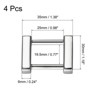 Unique Bargains Rectangle Screw in Buckles Strap Connector Bag Loop 4 Pcs - 2 of 4