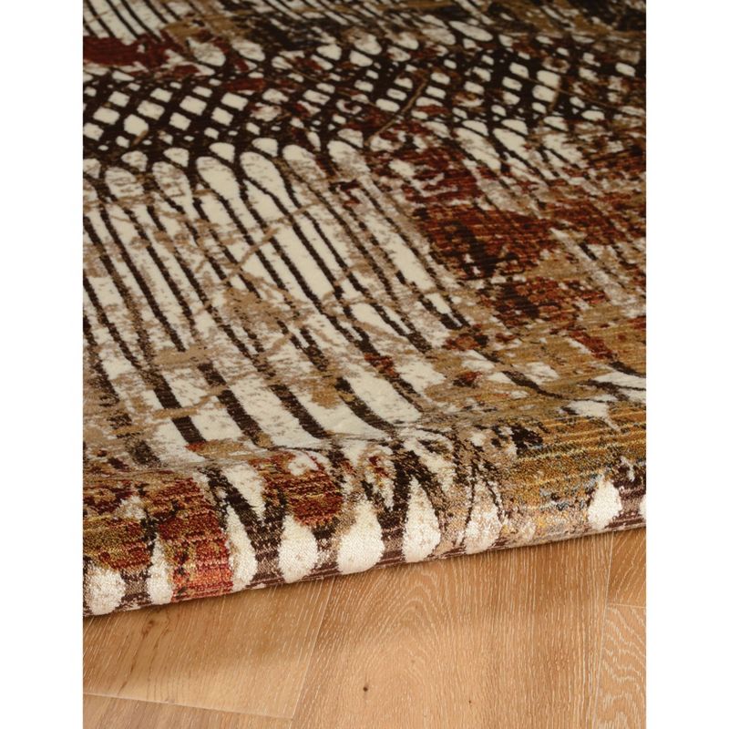 Illusions Fence Rug Beige/Burgundy - Linon, 4 of 5