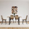NicBex 5-Piece Wood Dining Table Set,Modern 55.1 Inch Rectangle Kitchen Table & 4 Upholstery Side Chairs,Metal Legs,Suitable for Dining Room - 2 of 4
