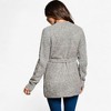 Amaryllis Women's Boucle Knit Belted Cardigan Long Sleeve Open Front Cozy Wrap Sweater with Tie Waist for Casual and Layered Looks - 4 of 4