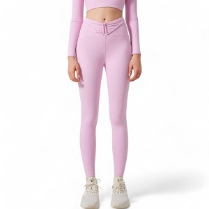 Anna-Kaci Active Women's High-Waist Twist Detail Full-Length Leggings - 1 of 4