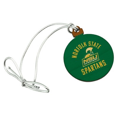 Norfolk State University Spartans Logo Mini Small Tiny Wood Christmas Tree Holiday Ornament