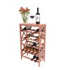 Hastings Home 25-Bottle Holder Freestanding Rack with Tabletop, Brown - image 3 of 4