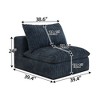 Dronkon Cloud Armless Sofa,Corduroy Fabric,Deep Seat Couches, No Assembly, DIY Combination for Living room - 3 of 4